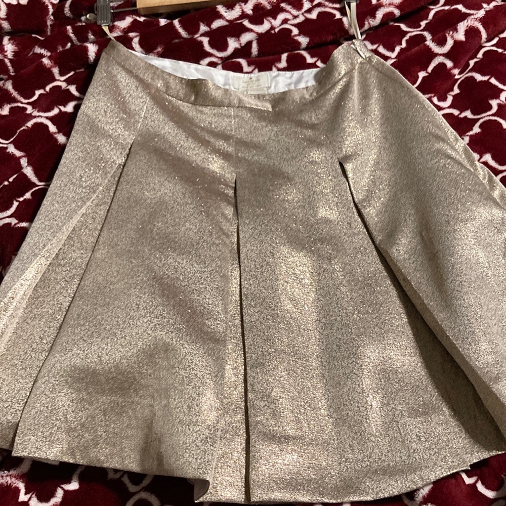Kate Spade Gold Metallic Skirt 6